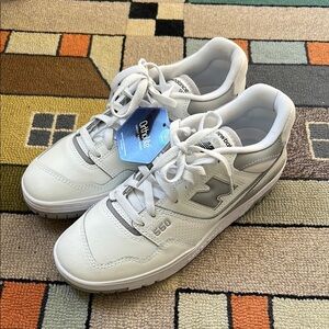 NWT New Balance 550 White and Gray Sneakers